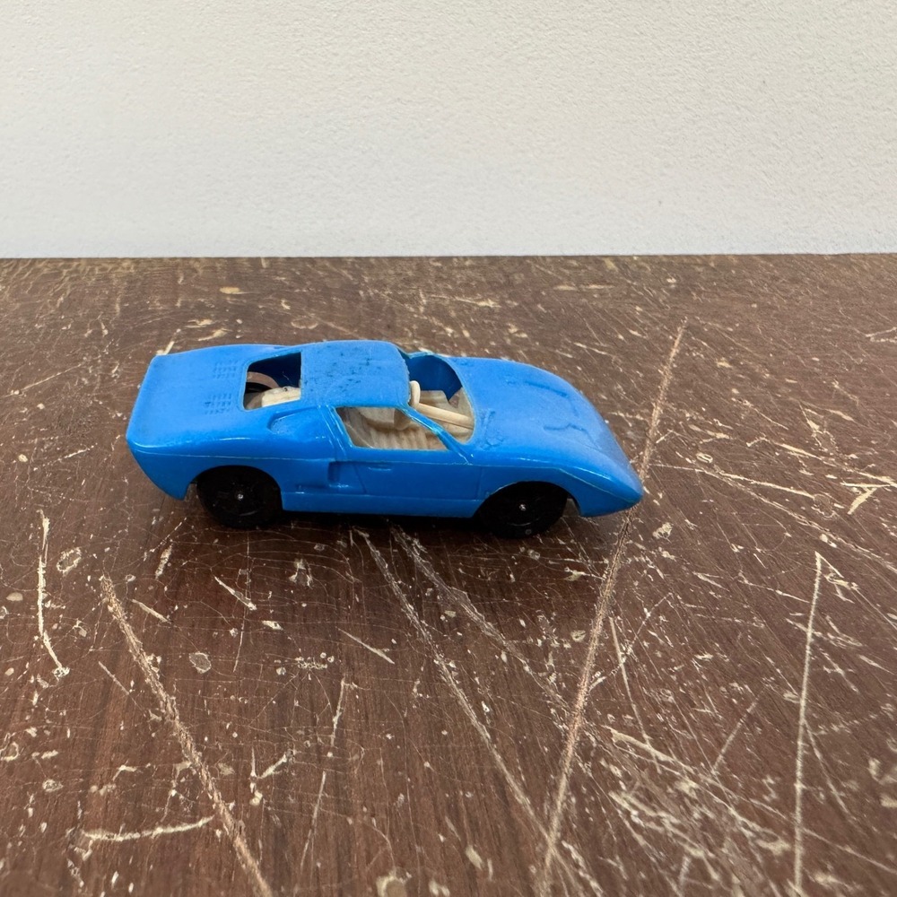 Vintage Aurora Cigar Box Ford GT‎ 6105 Blue Diecast Toy Car Made in USA